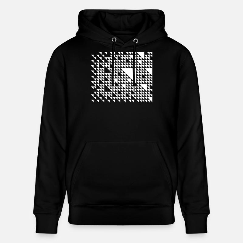 Triangular Mosaic Grid - Stanley/Stella CRUISER Unisex Organic Hoodie - black