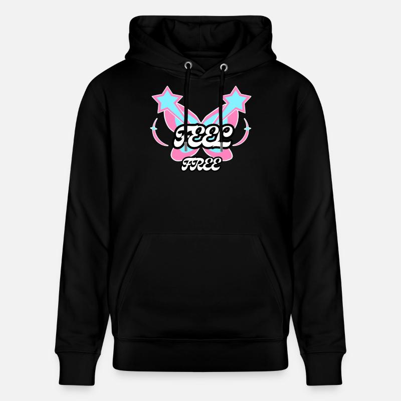 Sentez-vous libre : Emblème Papillon - Sweat à capuche bio CRUISER Stanley/Stella Unisexe - noir