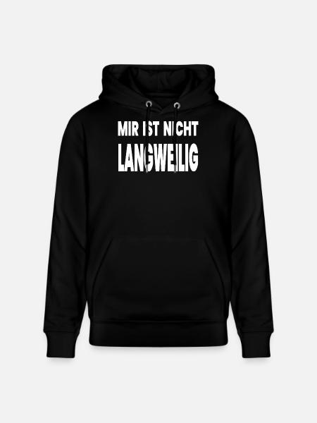 Langweilig - Stanley/Stella Unisex Bio-Hoodie CRUISER  - Schwarz