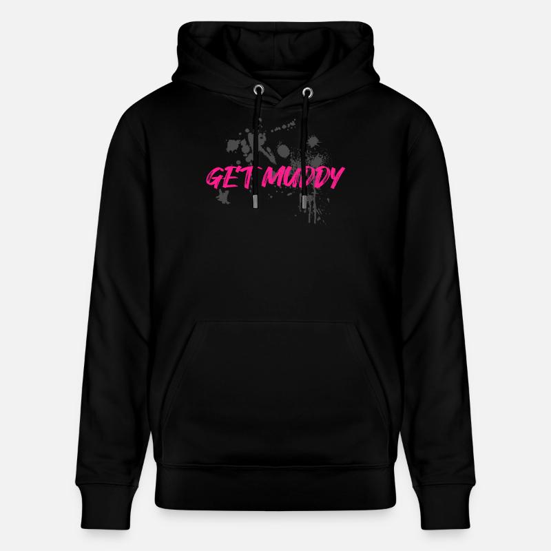 Course boueuse Schlammlauf Mud Run Muddy - Sweat à capuche bio CRUISER Stanley/Stella Unisexe - noir