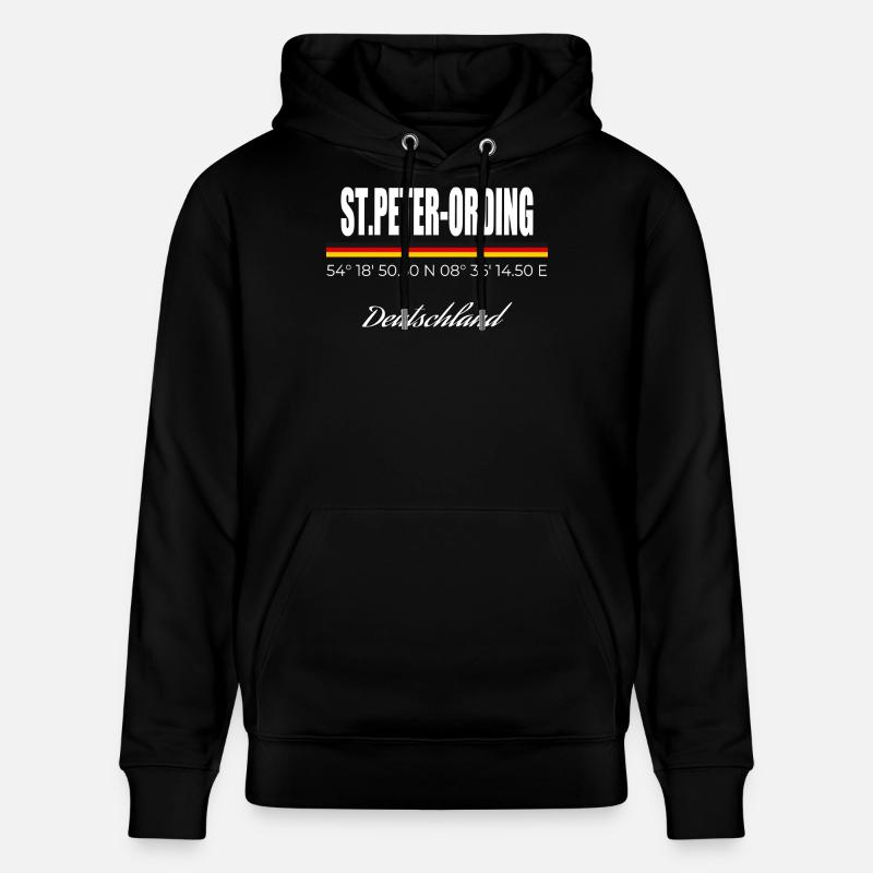 St. Peter-Ording - Stanley/Stella Unisex Bio-Hoodie CRUISER  - Schwarz