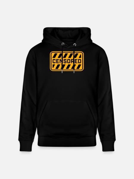 Censored Funny Statement Freedom Logo - Stanley/Stella CRUISER Unisex Organic Hoodie - black