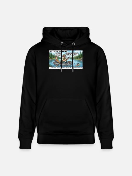 Bass Bandits Fishing Trip - Stanley/Stella CRUISER Unisex Organic Hoodie - black