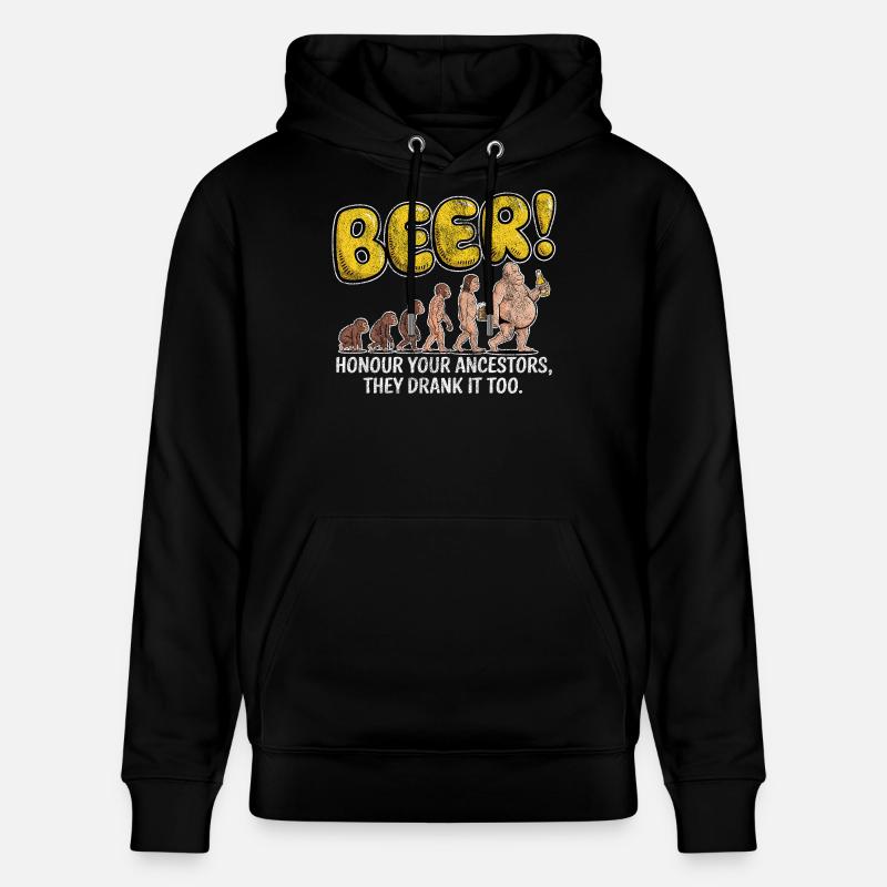 Evolution Beer Lustiges Witziges Bier - Stanley/Stella Unisex Bio-Hoodie CRUISER  - Schwarz