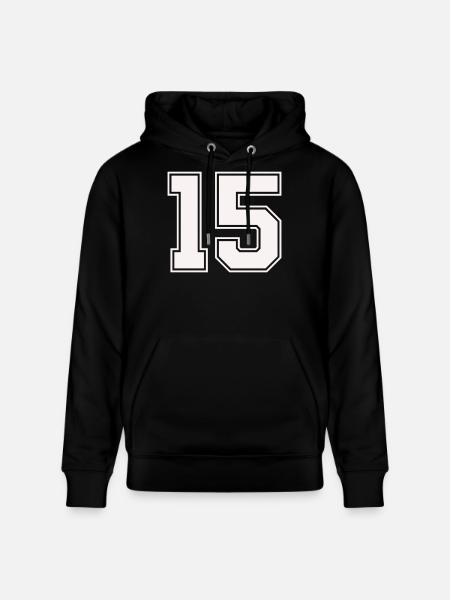 Fifteen Outline Style - Stanley/Stella CRUISER Unisex Organic Hoodie - black