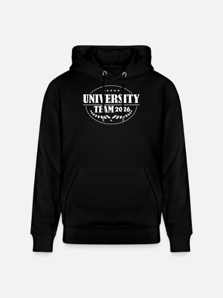 University Team 2026 Emblem - Stanley/Stella CRUISER Unisex Organic Hoodie - black