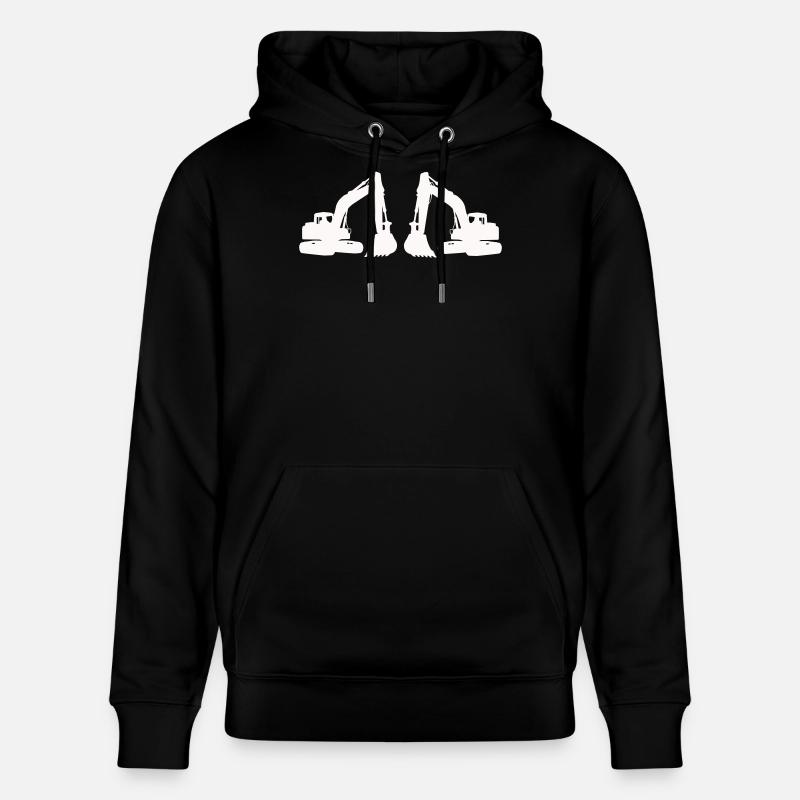 Doppel Bagger Silhouette - Stanley/Stella Unisex Bio-Hoodie CRUISER  - Schwarz