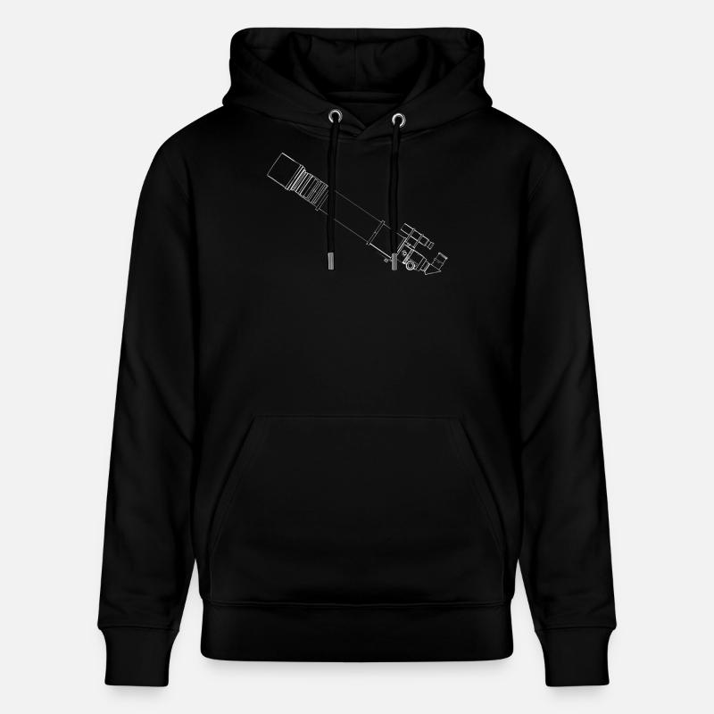 Plan du télescope - Sweat à capuche bio CRUISER Stanley/Stella Unisexe - noir