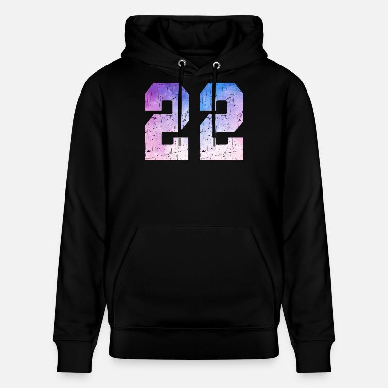 numéro 22 – Cadeau anniversaire 22 ans - Sweat à capuche bio CRUISER Stanley/Stella Unisexe - noir