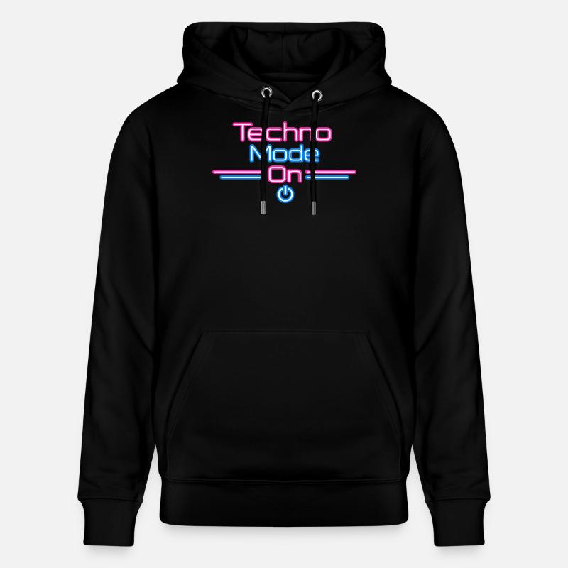 Techno Mode Neon On - Sweat à capuche bio CRUISER Stanley/Stella Unisexe - noir