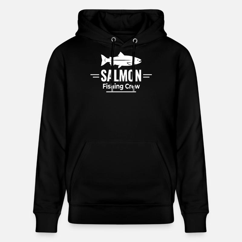 Lachsfischcrew River Hunter - Stanley/Stella Unisex Bio-Hoodie CRUISER  - Schwarz