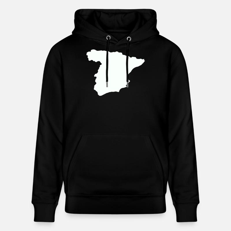 Spanienkarten Silhouettedesign - Stanley/Stella Unisex Bio-Hoodie CRUISER  - Schwarz