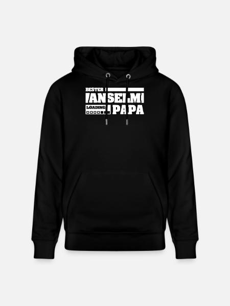 Anselm as birth - Stanley/Stella CRUISER Unisex Organic Hoodie - black