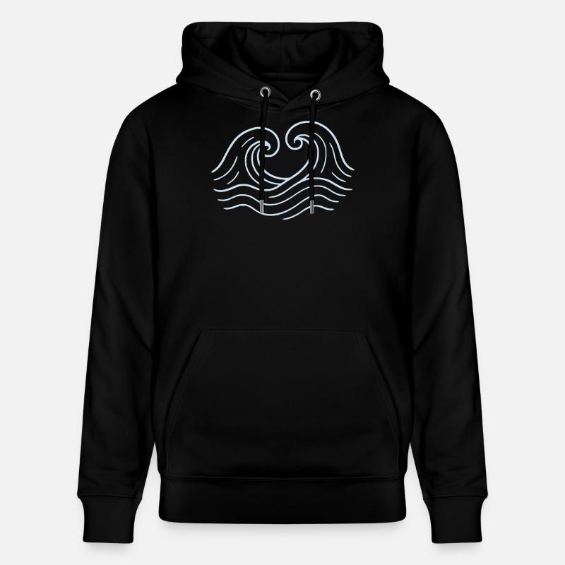 Vagues - Mer - Scatola - Sweat à capuche bio CRUISER Stanley/Stella Unisexe - noir