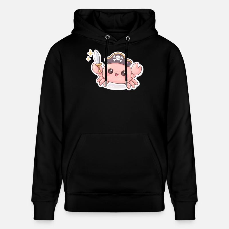 Crabe pirate avec épée - Sweat à capuche bio CRUISER Stanley/Stella Unisexe - noir