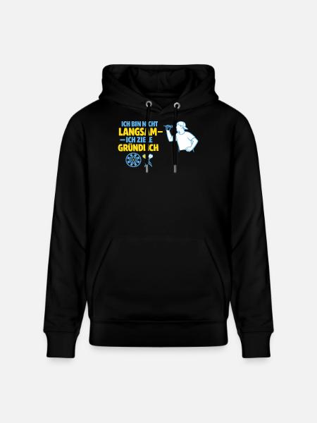 Nicht langsam – gründlich zielen - Stanley/Stella Unisex Bio-Hoodie CRUISER - Schwarz