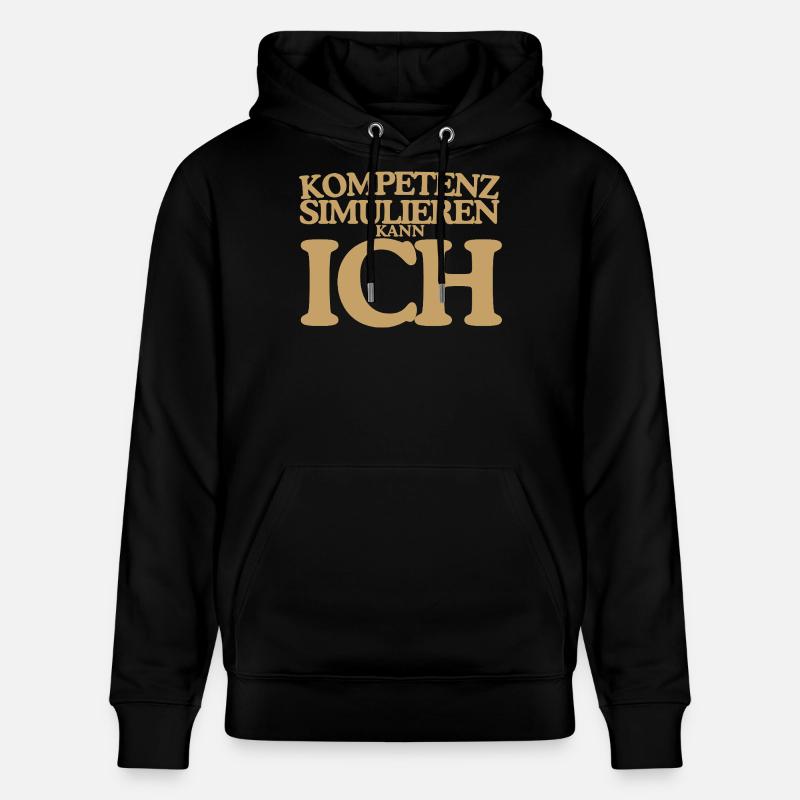 Kompetenz simulieren kann ich Retro Design - Stanley/Stella Unisex Bio-Hoodie CRUISER - Schwarz