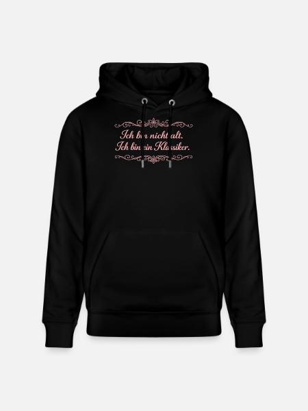 Ich bin nicht alt Klassiker - Stanley/Stella Unisex Bio-Hoodie CRUISER - Schwarz