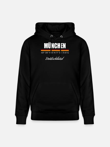 München - Stanley/Stella Unisex Bio-Hoodie CRUISER - Schwarz