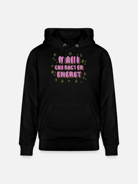 Hauptcharakter-Energie-Tee - Stanley/Stella Unisex Bio-Hoodie CRUISER - Schwarz