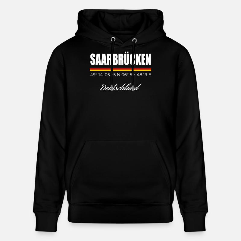Saarbrücken - Stanley/Stella Unisex Bio-Hoodie CRUISER  - Schwarz