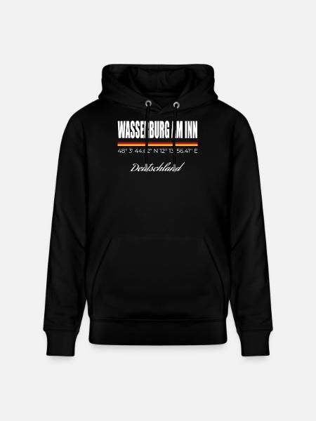 Wasserburg am Inn - Stanley/Stella Unisex Bio-Hoodie CRUISER  - Schwarz