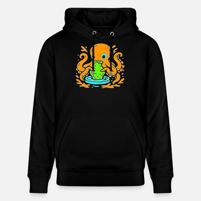 Pop Art orange avec vase - Sweat à capuche bio CRUISER Stanley/Stella Unisexe - noir
