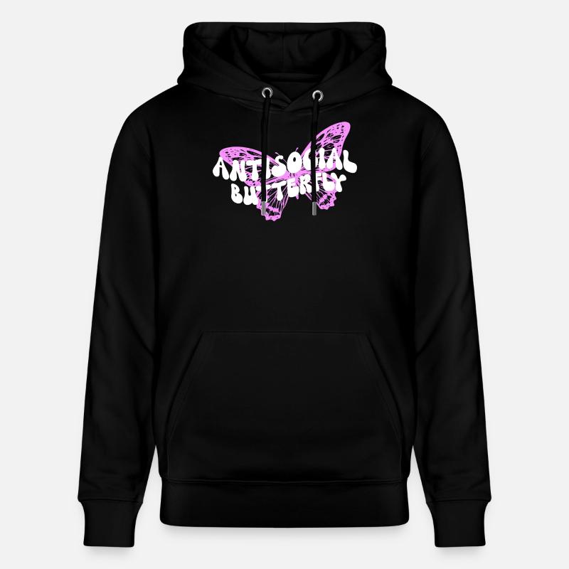 Graphique inspirant de fan papillon - Sweat à capuche bio CRUISER Stanley/Stella Unisexe - noir