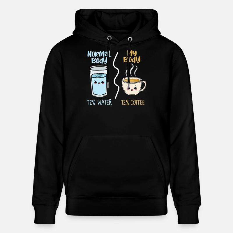 Café vs eau 72 % - Sweat à capuche bio CRUISER Stanley/Stella Unisexe - noir