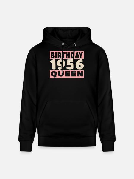 Biker 70 years old 1956 Anniversary - Stanley/Stella CRUISER Unisex Organic Hoodie - black