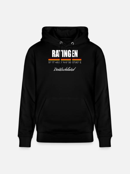 Ratingen - Stanley/Stella Unisex Bio-Hoodie CRUISER  - Schwarz