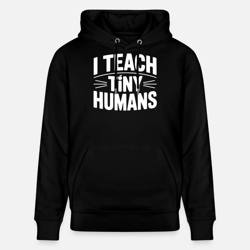 J’enseigne aux petits humains - Sweat à capuche bio CRUISER Stanley/Stella Unisexe - noir