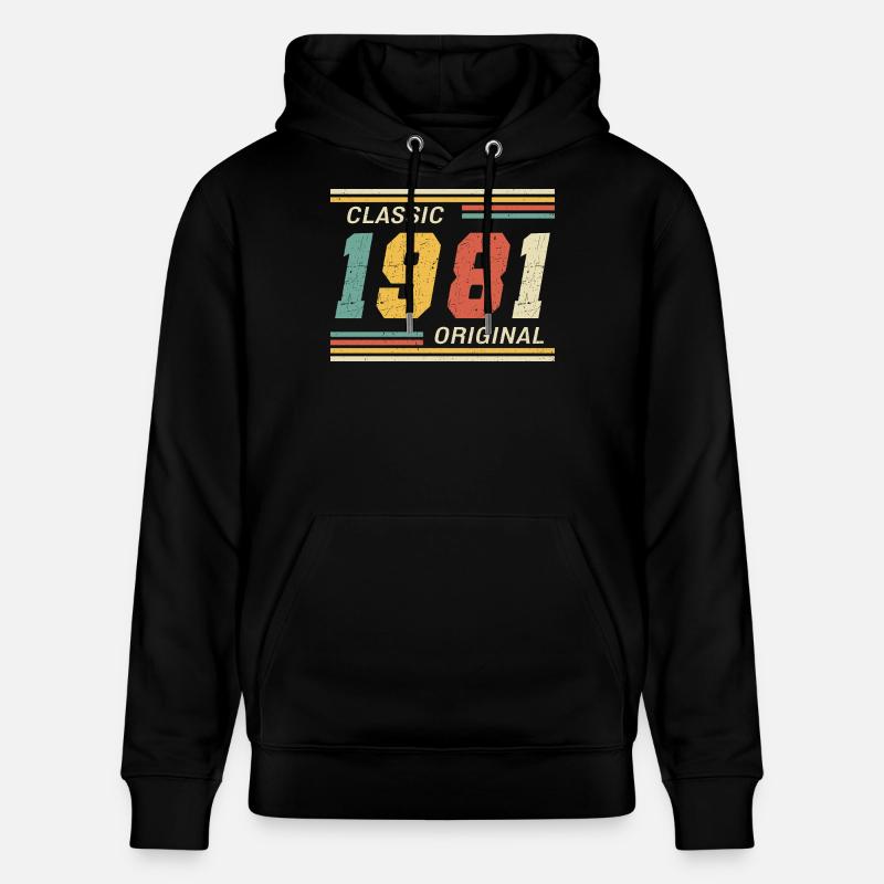 Classique 1981 original 1981 - Sweat à capuche bio CRUISER Stanley/Stella Unisexe - noir