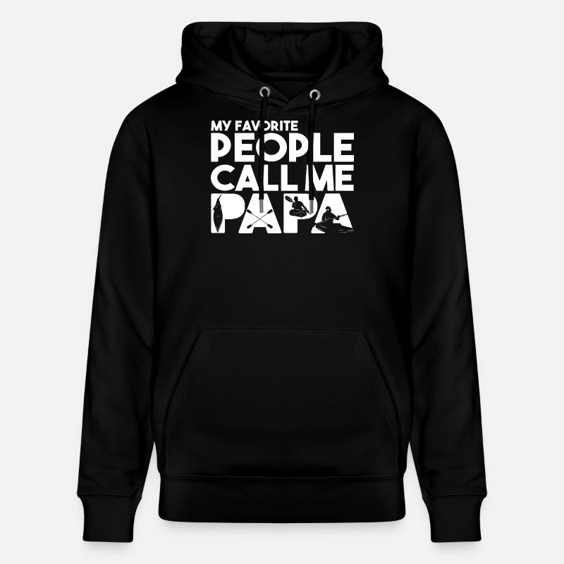 Évolution du kayak humain - Sweat à capuche bio CRUISER Stanley/Stella Unisexe - noir