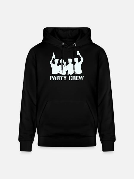 Party Crew Silhouette mit Prosten - Stanley/Stella Unisex Bio-Hoodie CRUISER  - Schwarz