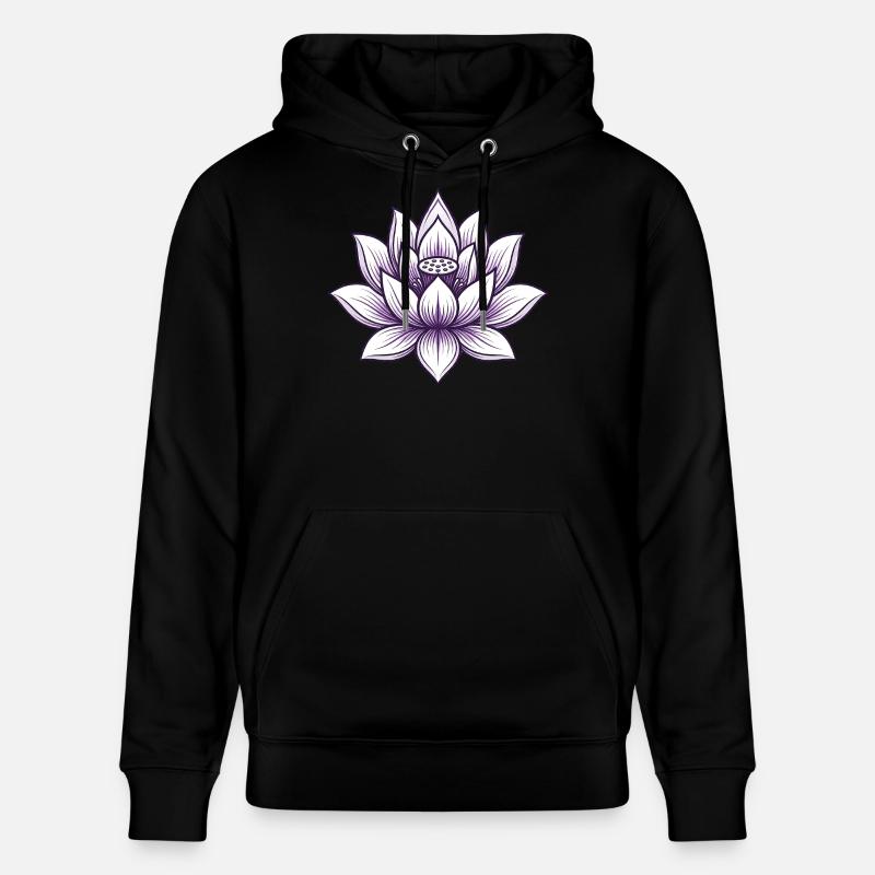 Fleur de lotus de yoga - Sweat à capuche bio CRUISER Stanley/Stella Unisexe - noir