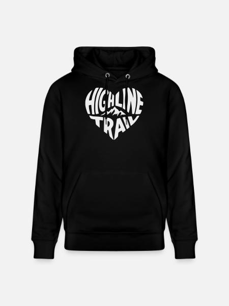 Highline Trail Mountain Trail Logo - Stanley/Stella CRUISER Unisex Organic Hoodie - black