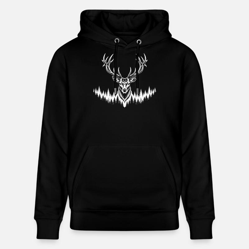 Cerf - Sweat à capuche bio CRUISER Stanley/Stella Unisexe - noir