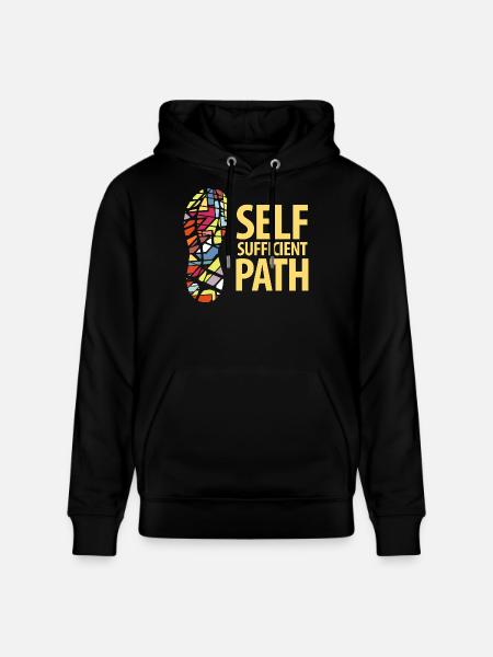 Self Sufficient Path - Stanley/Stella CRUISER Unisex Organic Hoodie - black