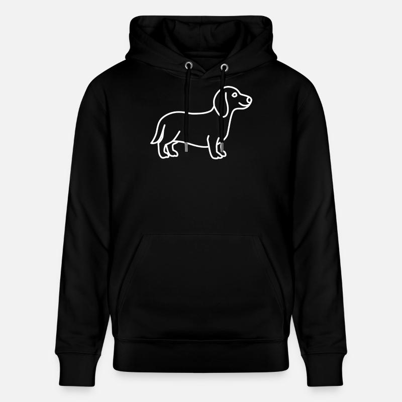 Blanc teckel - Sweat à capuche bio CRUISER Stanley/Stella Unisexe - noir