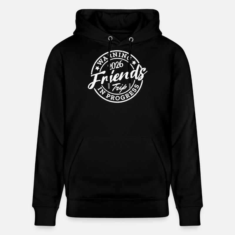 Avertissement Amis : Voyage 2026 en cours - Sweat à capuche bio CRUISER Stanley/Stella Unisexe - noir