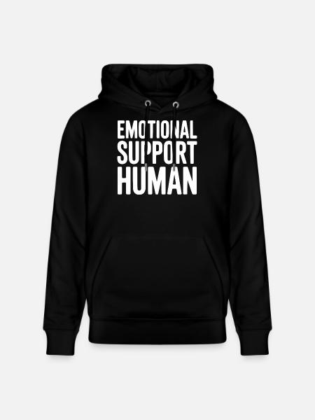 Emotional Support Human - Stanley/Stella CRUISER Unisex Organic Hoodie - black