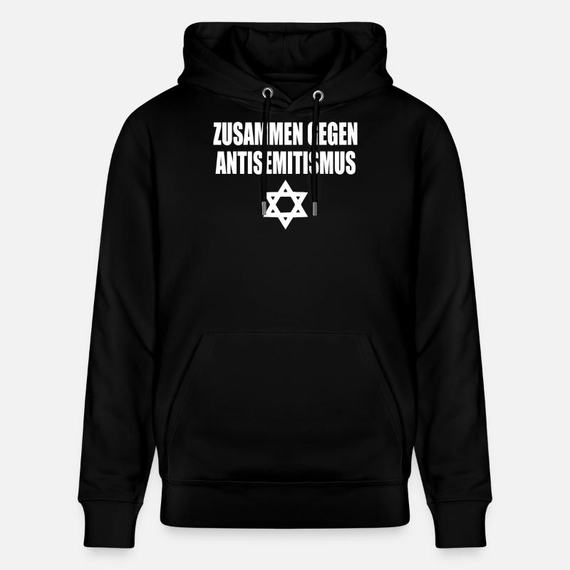zusammen gegen antisemitism - Stanley/Stella Unisex Bio-Hoodie CRUISER  - Schwarz