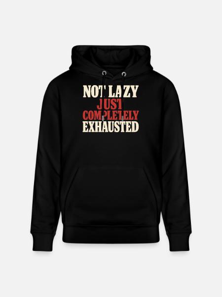 Burnt-out millennial, tired adult, - Stanley/Stella CRUISER Unisex Organic Hoodie - black