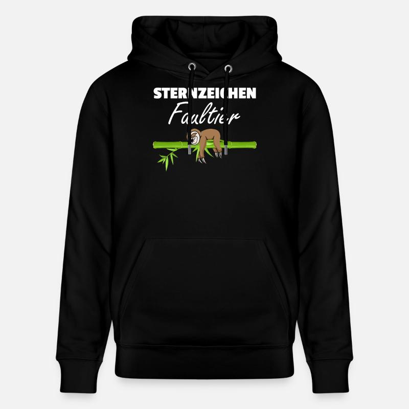 Sternzeichen Faultier Loading - Stanley/Stella Unisex Bio-Hoodie CRUISER  - Schwarz