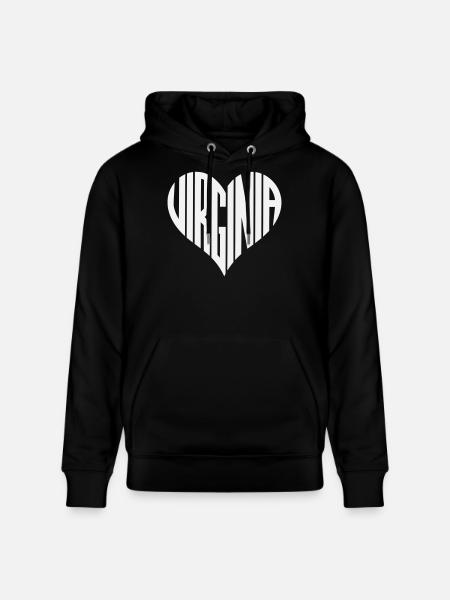 Virginia Heart Design - Stanley/Stella CRUISER Unisex Organic Hoodie - black