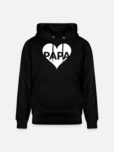 PAPA Herzliebe Design - Stanley/Stella Unisex Bio-Hoodie CRUISER - Schwarz
