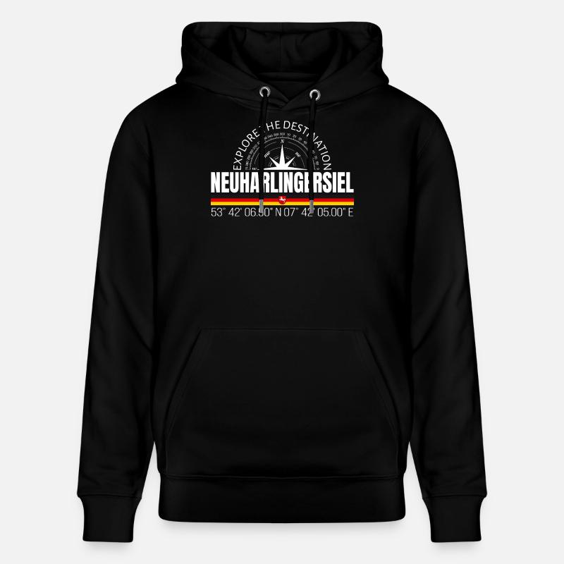 Neuharlingersiel - Sweat à capuche bio CRUISER Stanley/Stella Unisexe - noir