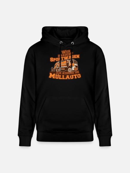 Müllauto Spruch - Stanley/Stella Unisex Bio-Hoodie CRUISER - Schwarz