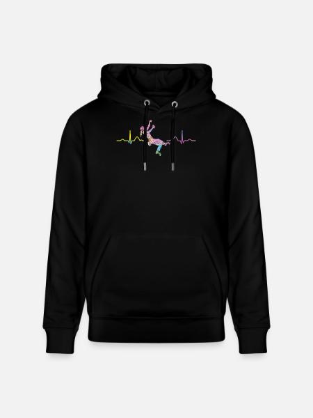 Boulderer heartbeat Bouldering Bouldering - Stanley/Stella CRUISER Unisex Organic Hoodie - black